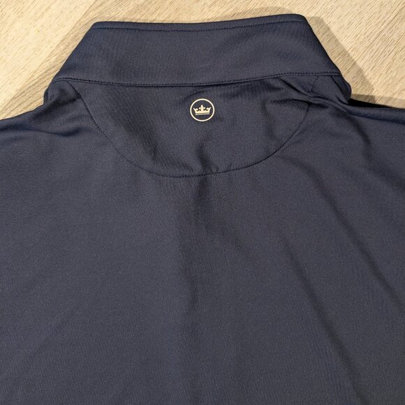 Peter Millar Crown Sport Performance Shirt Men's Size 3XL Navy Blue 1/4 Zip - Picture 9 of 11